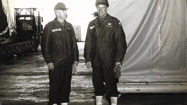 Army service men at the Thule Air Base with a nuclear reactor during the Cold War