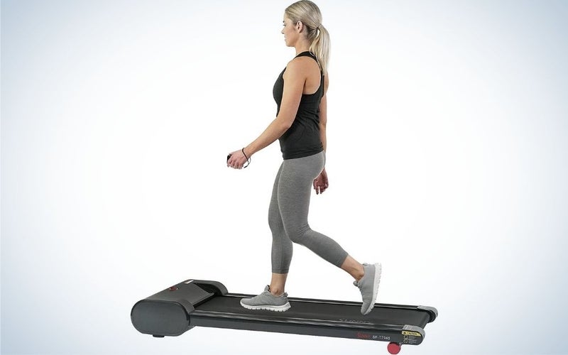 The Sunny Health and Fitness Walkstation is the best treadmill desk.