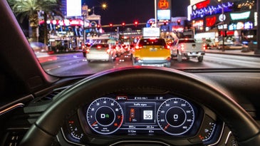 Audi's in-car traffic light information technology.