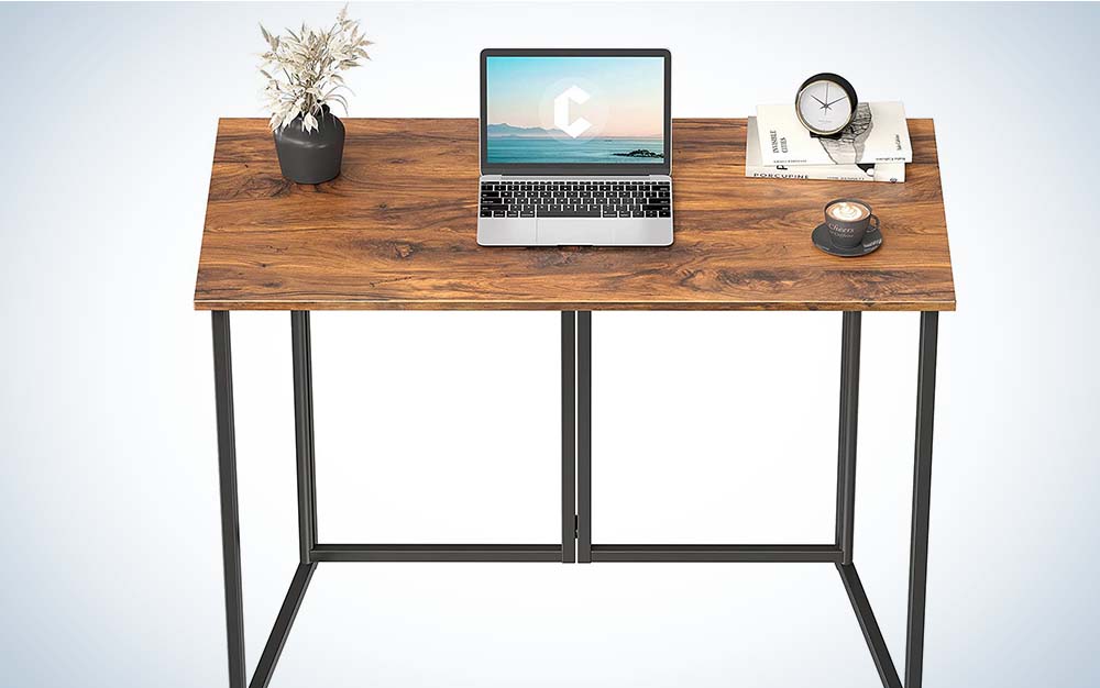 huoaoqiyegu 47” Long Simple Folding Computer Desk Modern Writing Table for Home Office 