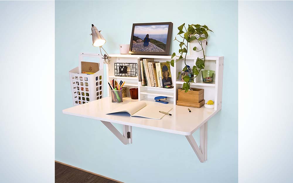Best Folding Desk Portable Options For, Multi Tier Bookcase With Fold Down Desktop