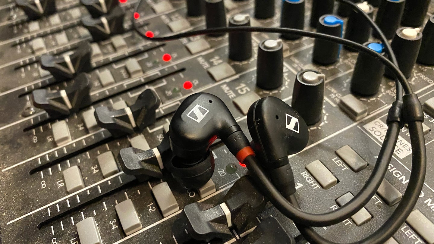Sennheiser IE 100 Pro on a mixing console