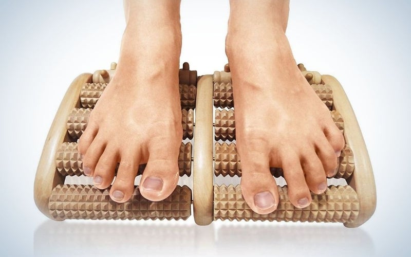 The TheraFlow Dual-Foot Massager Roller is the best budget foot massager.