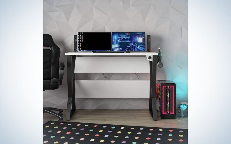 The NTENSE Genesis Adjustable Gaming Desk is the best computer desk for gaming.