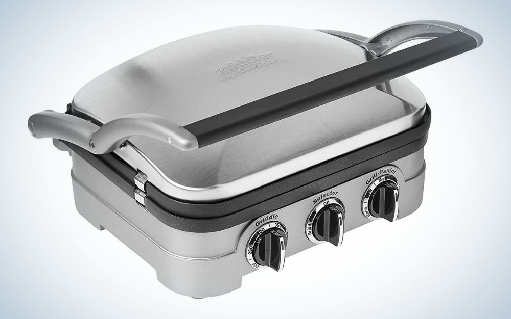 The Cuisinart GR-4NP1-5-in-1-Griddler is the best indoor grill for breakfast lovers.