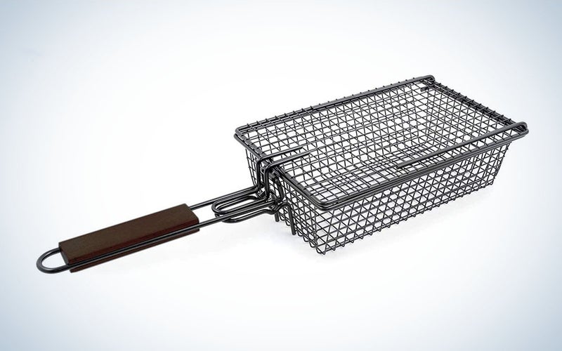 The Yukon Glory Premium Grilling Basket is the best locking grill basket.