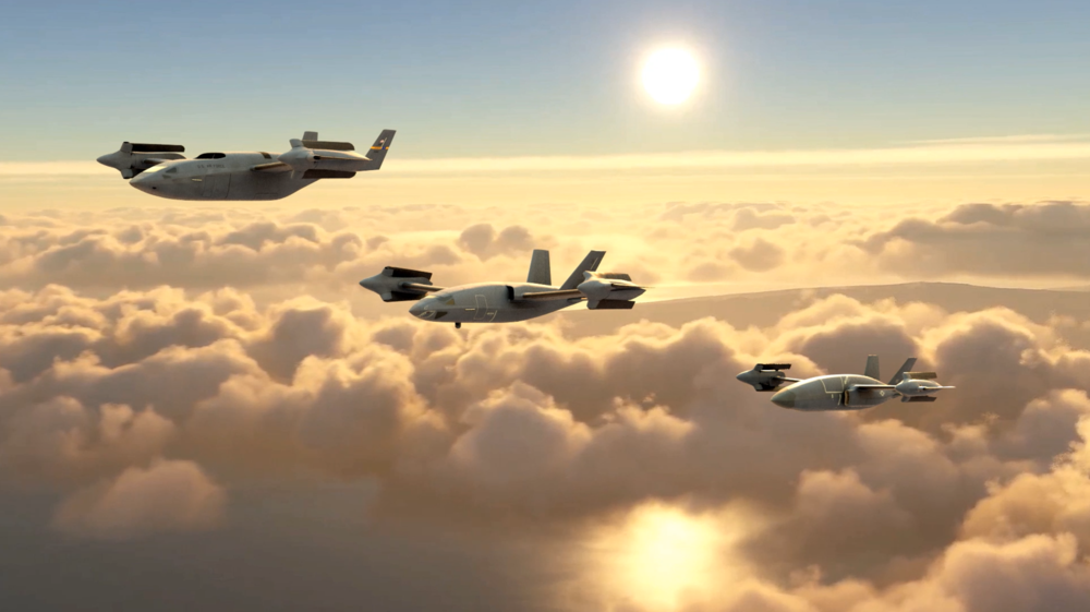 three conceptual aircraft from Bell