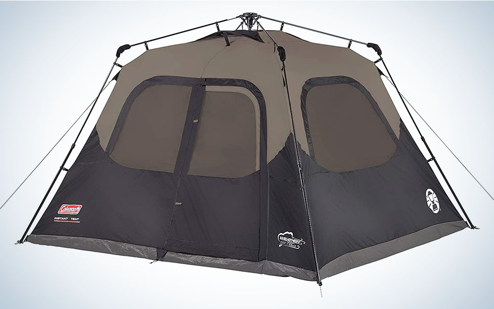 The Coleman Cabin Tent is the best for quick setup.
