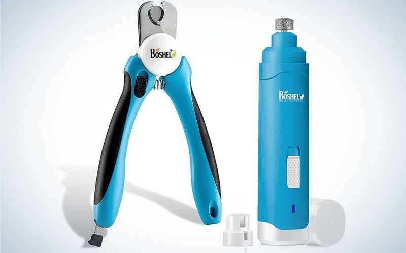 The Boshel Dog Nail Clippers and Grinder are the best dog nail clipper-and-grinder set.