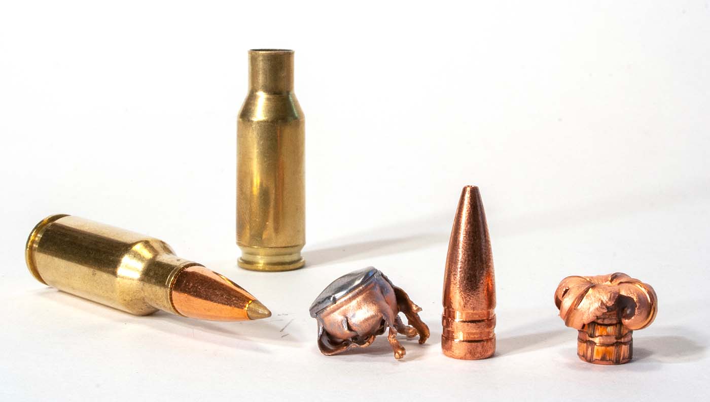 Deformed lead and metal alloy bullets