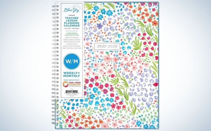 The Blue Sky Academic and Teachers Weekly & Monthly Lesson Planner is the best personalized planner.