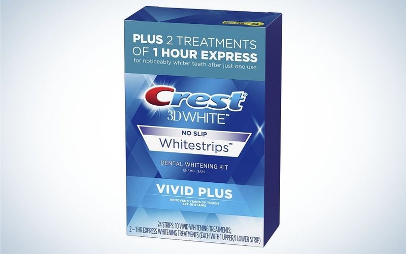 Crest 3D Whitestrips Vivid Plus Teeth-Whitening Kit are the best budget whitening strips.
