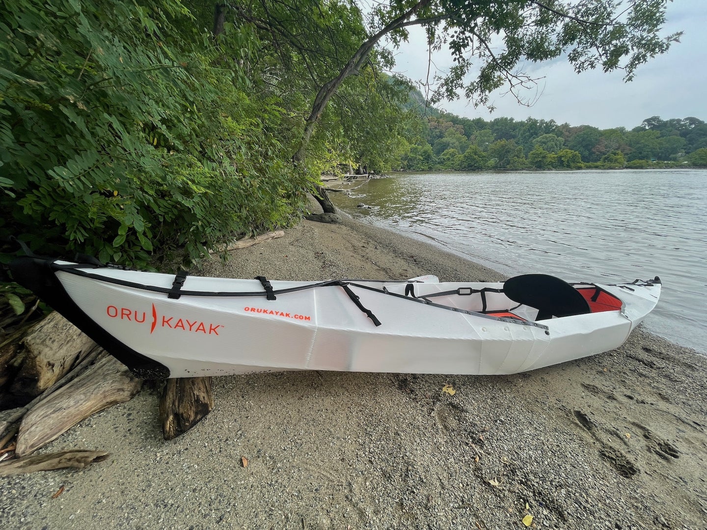a kayak on a beach