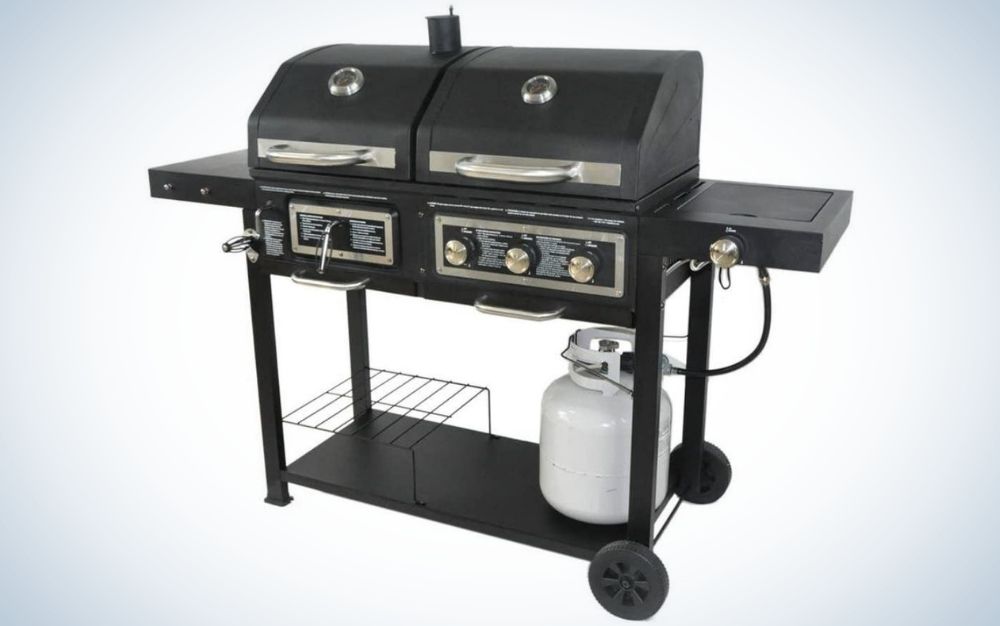 The BLOSSOMZ Dual Fuel Combination Charcoal Gas Grill is the best gas grill for grillers who want it all.