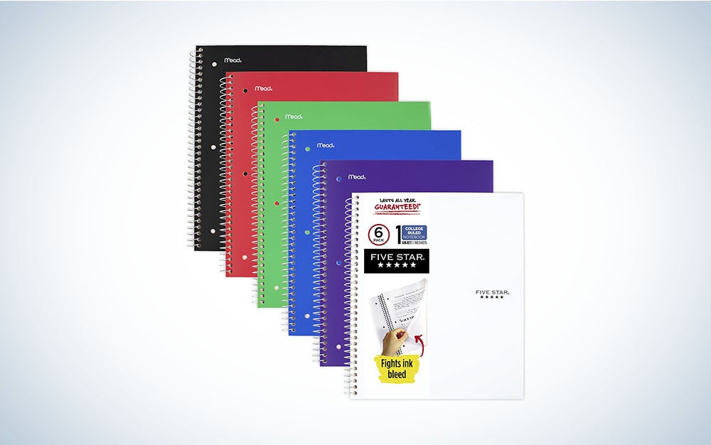 The Five Star Spiral College-Ruled Notebook is the best notebook for school.