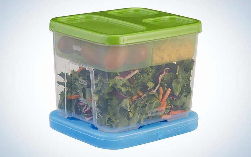 The Rubbermaid LunchBlox Salad Kit is the best lunch box for the office.