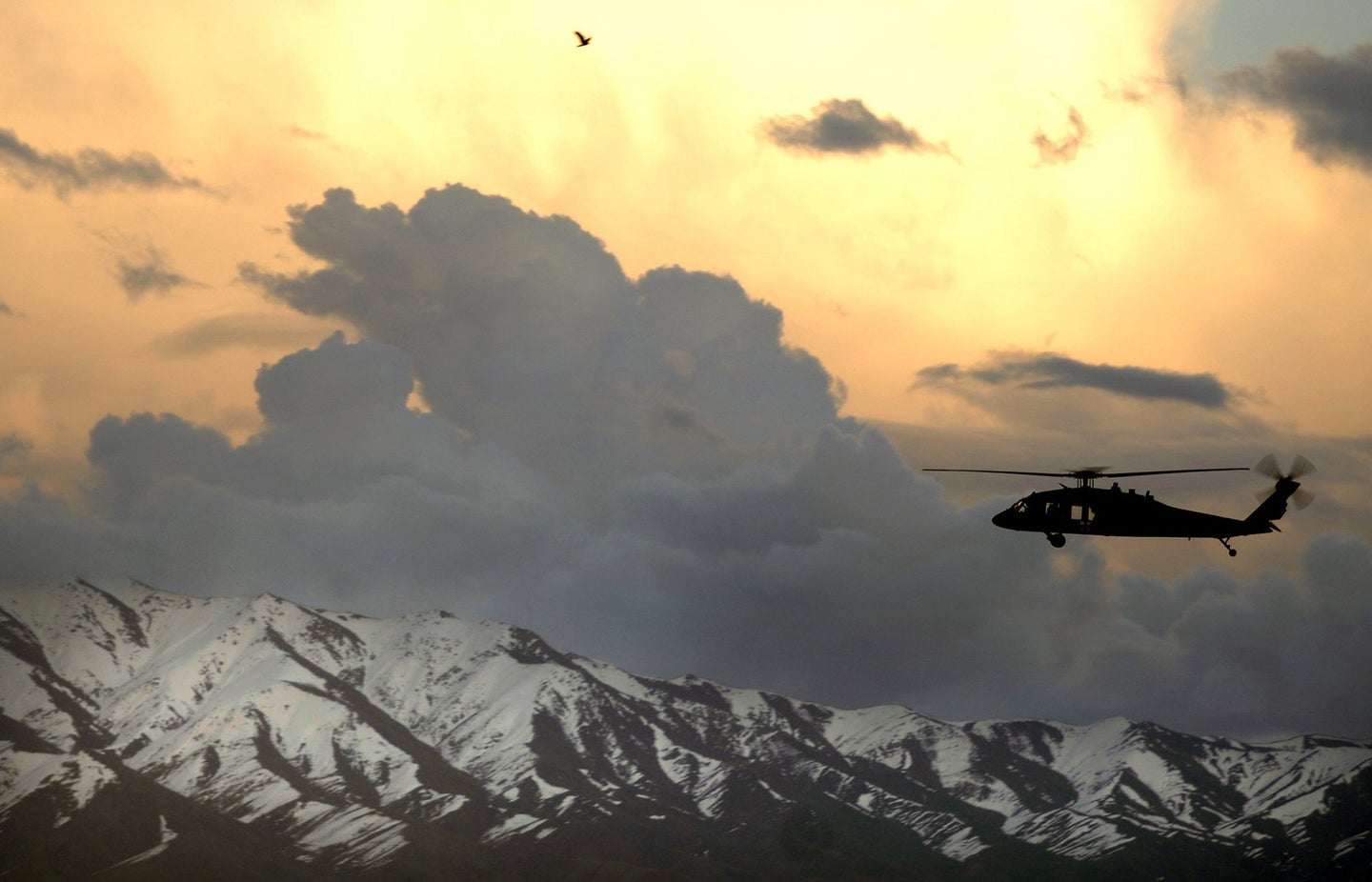 UH-60 Black Hawk army helicopter in Afghanistan