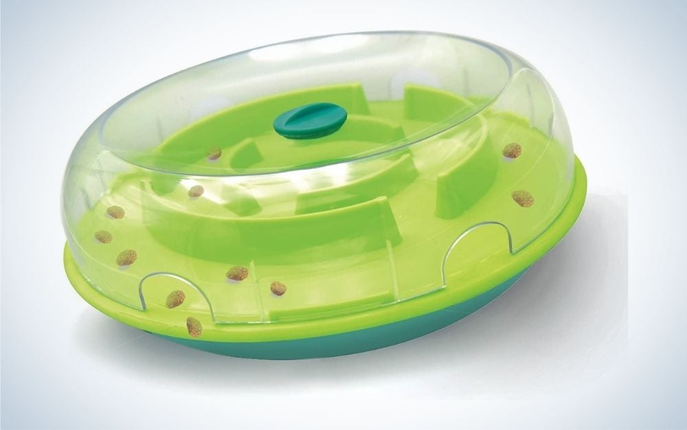 The Outward Hound Fun Feeder is the best dog toy with treats.
