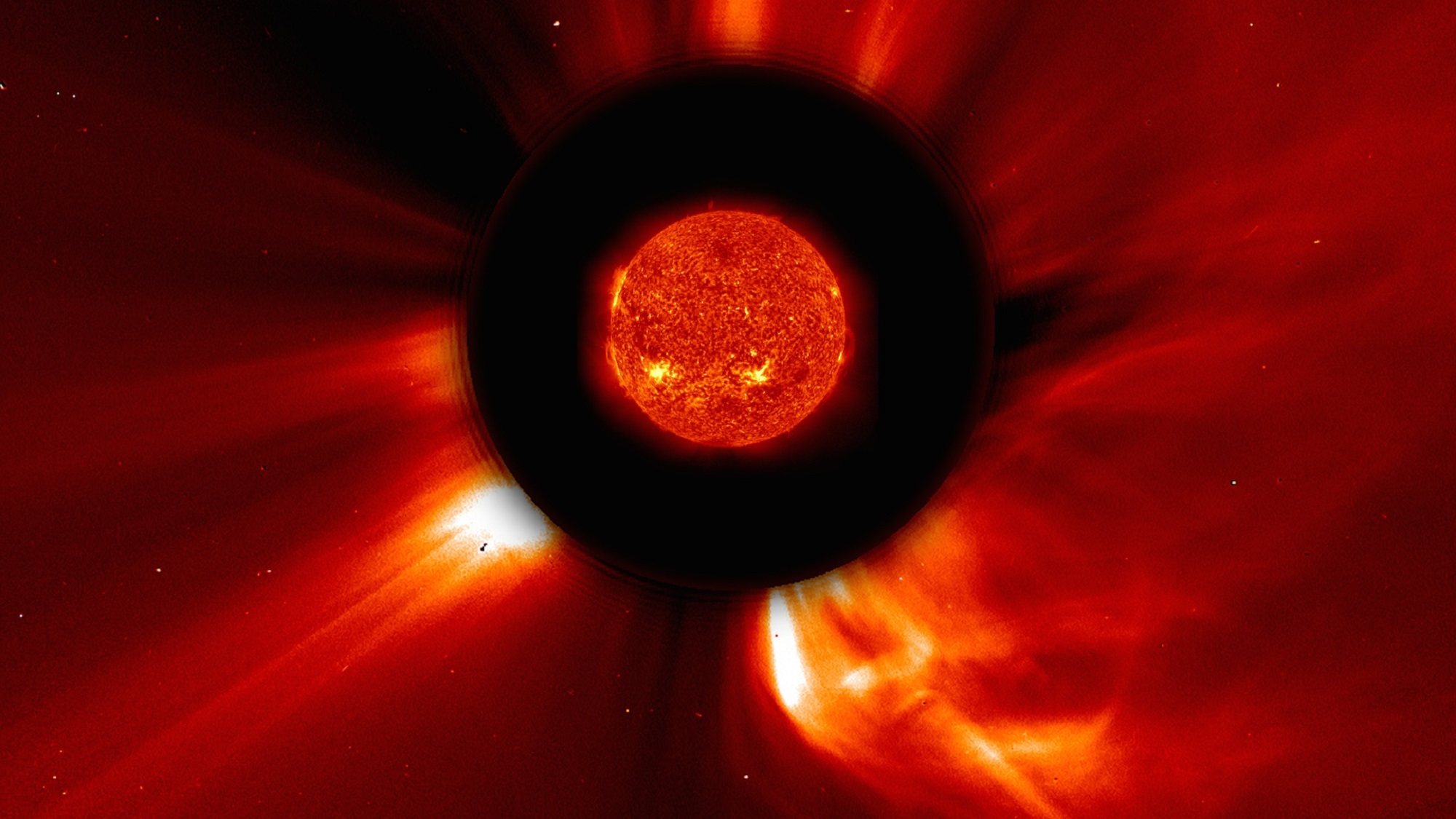 Heat of sun radiating through cold of space