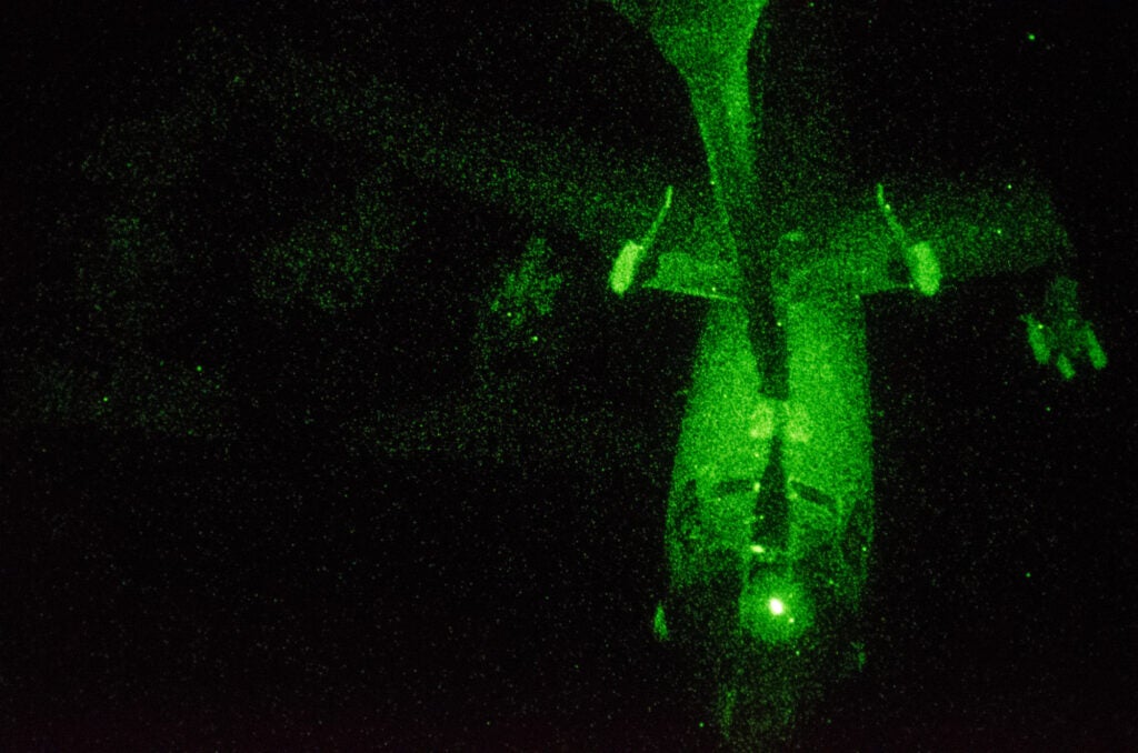 A B-52 is refueled over Afghanistan in 2017.