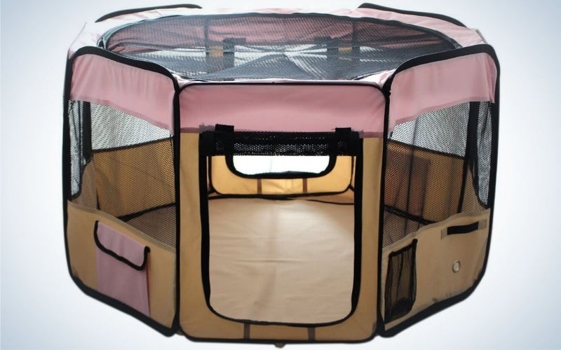 The ESK Collection Puppy Dog Playpen is the best dog pen for small dogs and puppies.