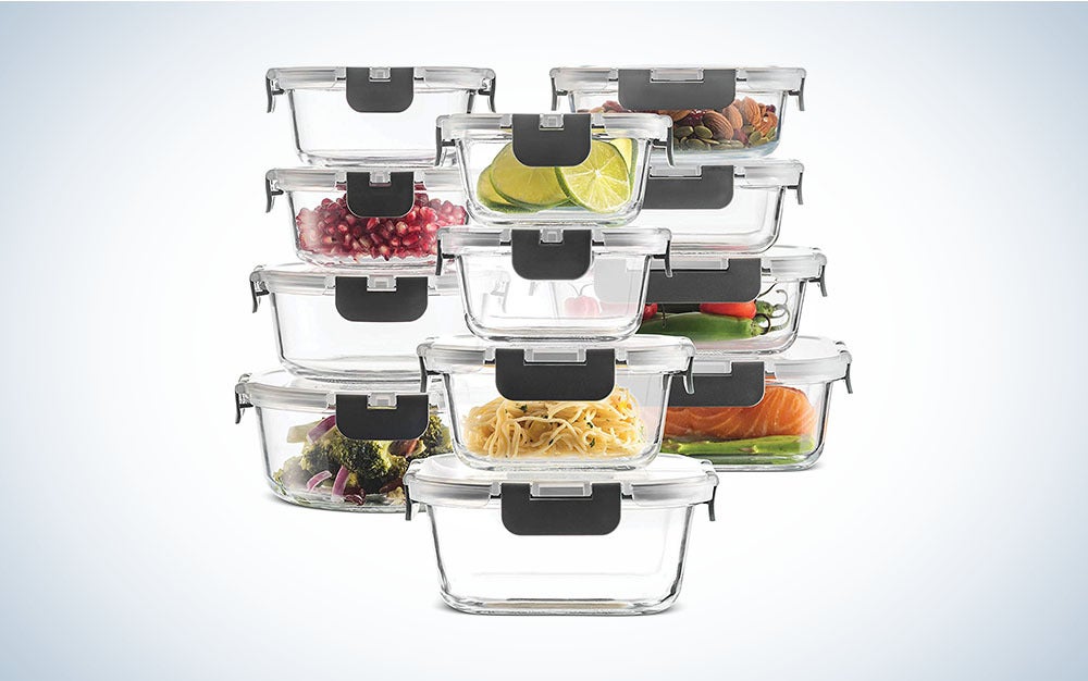 The FineDine 24-Piece Superior Glass Food Storage Containers Set is the best glass food container set.