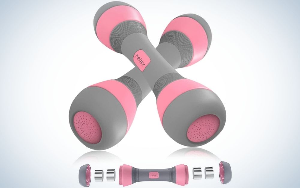 The GoXccess Adjustable Dumbbells Weights Set are the best adjustable dumbbells for travel.