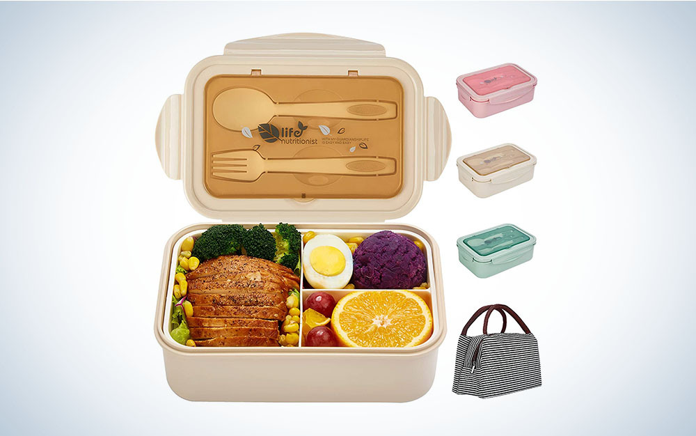 The Porzu Bento Lunch Box is the best portable food container.
