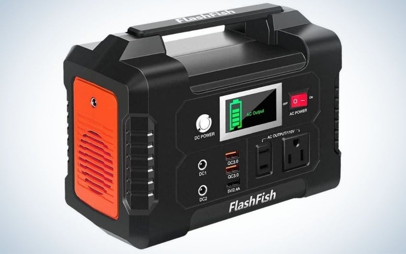 The Flashfish Portable Power Station is the best electric generator for CPAP machines.