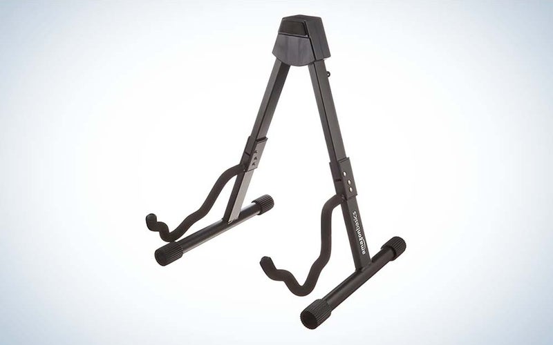 Amazon Basics Guitar Folding A-Frame Stand is the Best folding guitar stand.
