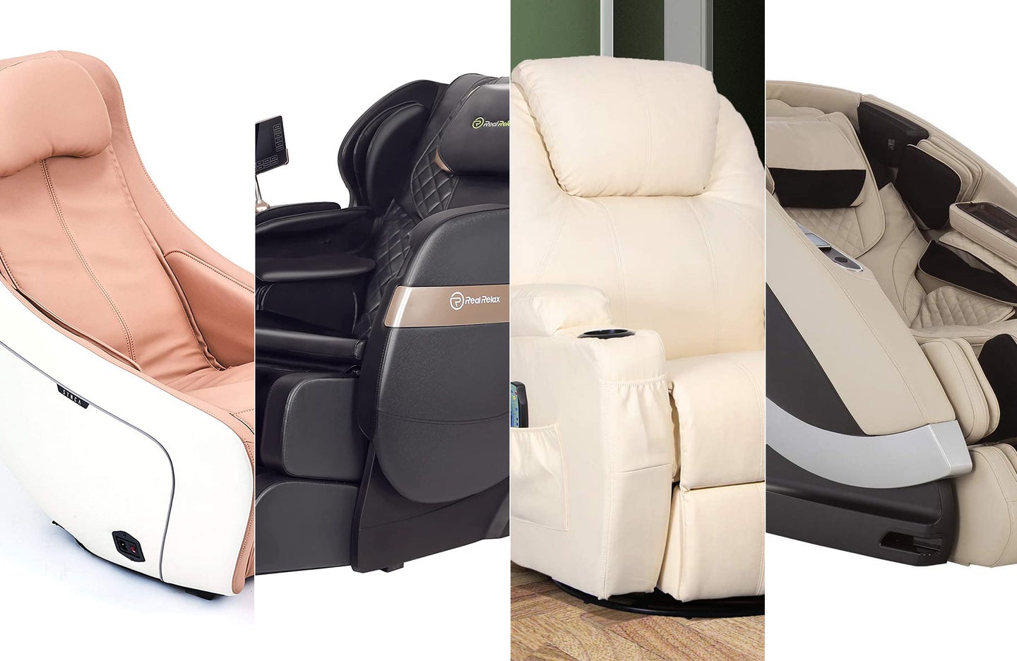 The best massage chairs in a collage