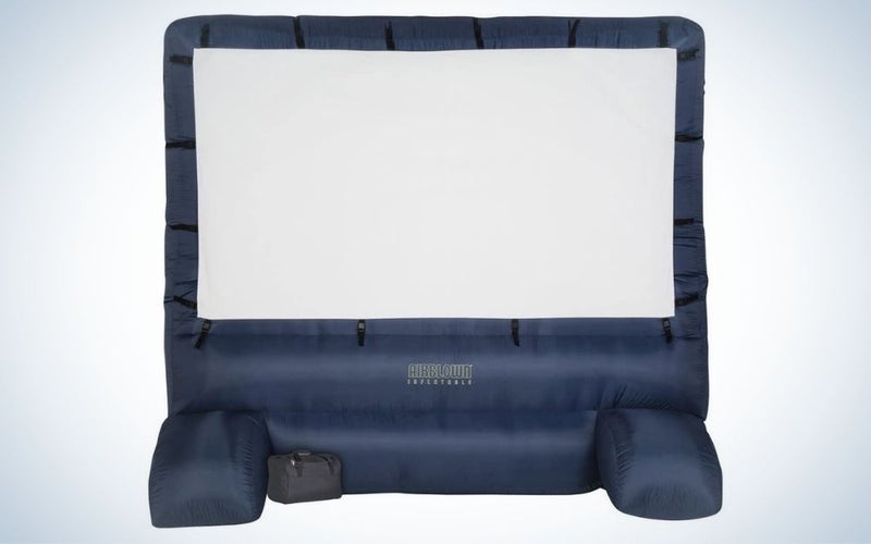 The Gemmy Airblown Movie Screen is the best projector screen for outdoor entertainers.