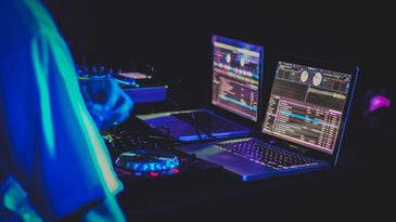 Serato DJ on a laptop
