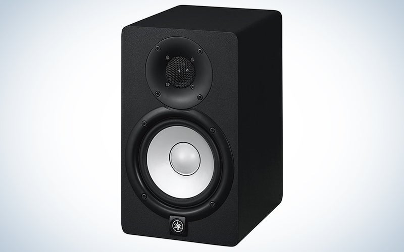 The signature tell-it-like-it-is white cone of the Yamaha HS5 studio monitors