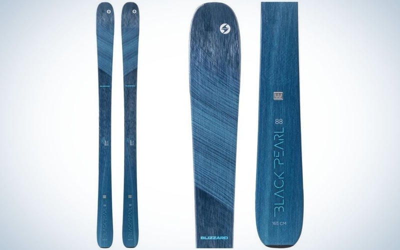 The Blizzard Women’s Black Pearl 88 All-Mountain Skis are the best for women.