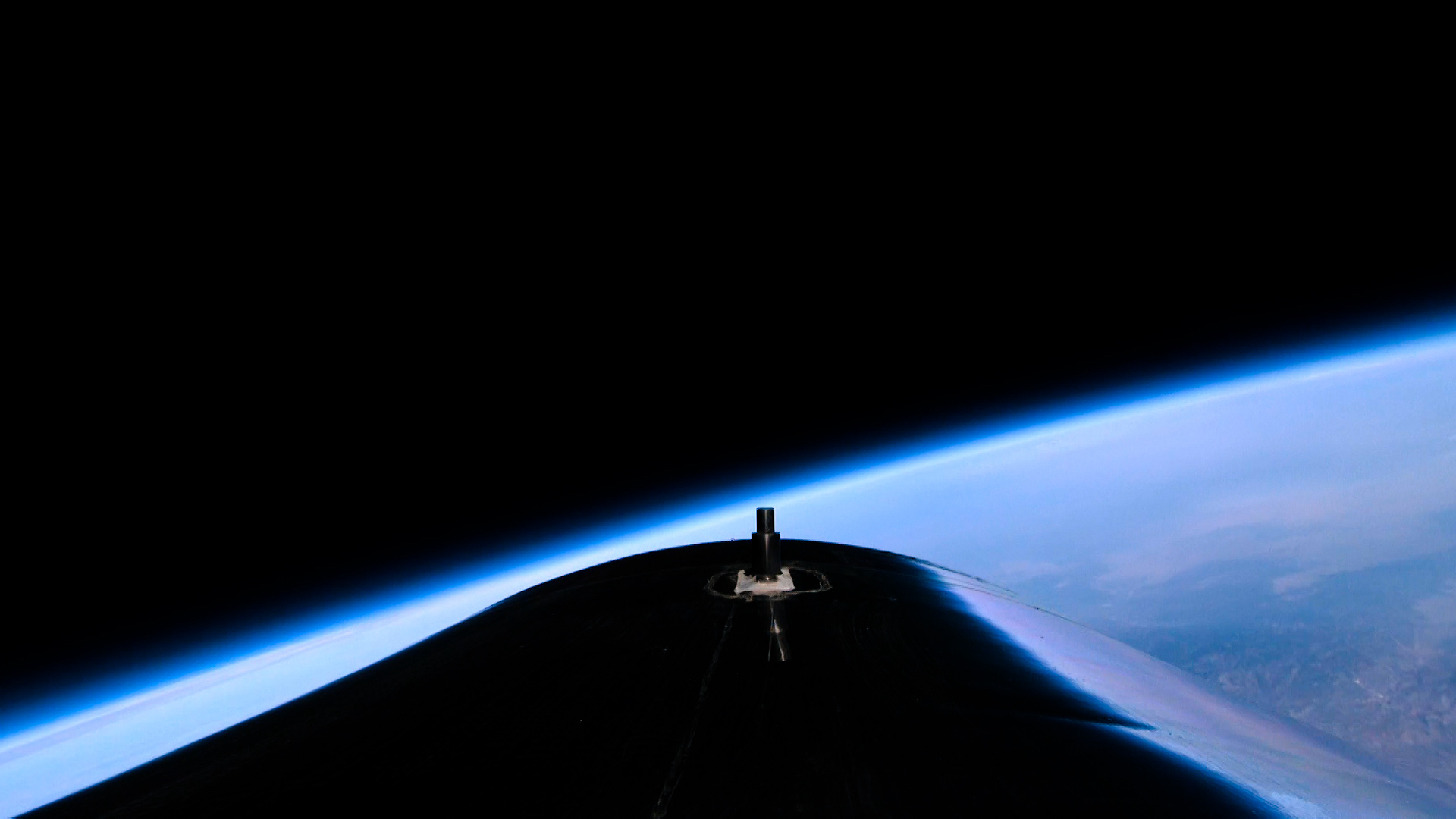 An image from the July 11 flight to the cusp of space. 