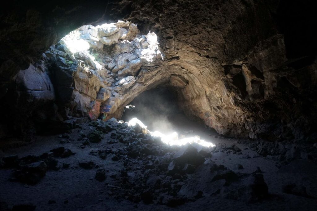 Lava tube in Shasta Valley