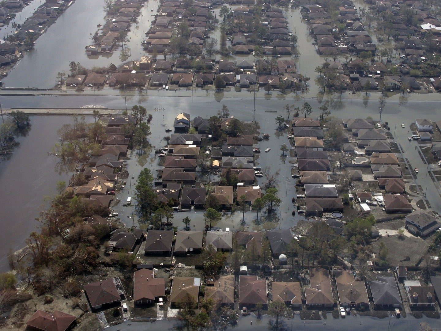 New Orleans after Hurricane Katrina in 2005. Since then, the state and federal government have spent billions of dollars shoring up the city’s flood defenses. 