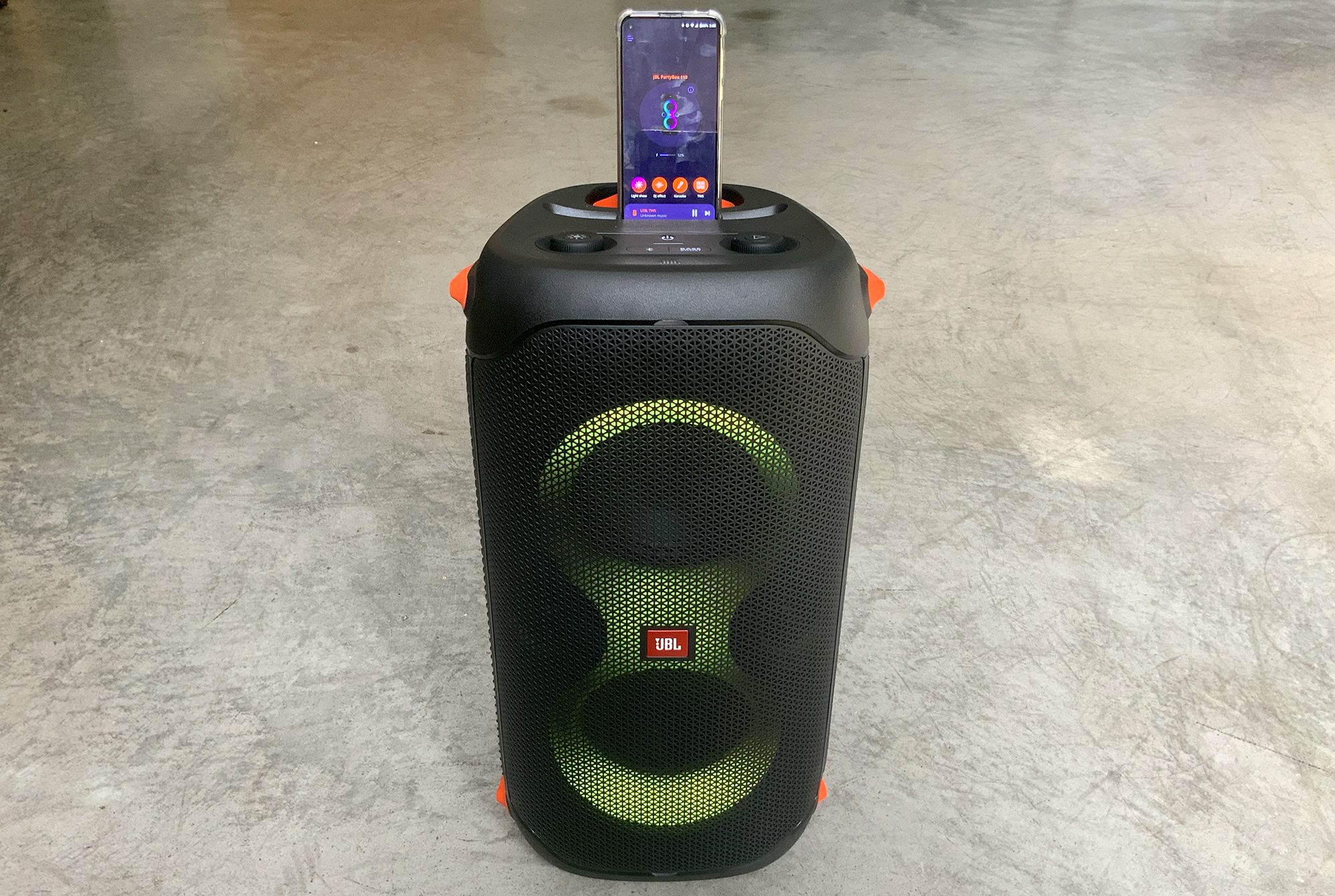 JBL PartyBox 110 with iPhone