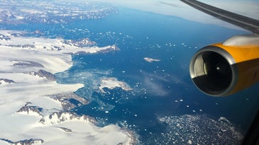 greenland seen from an airplane