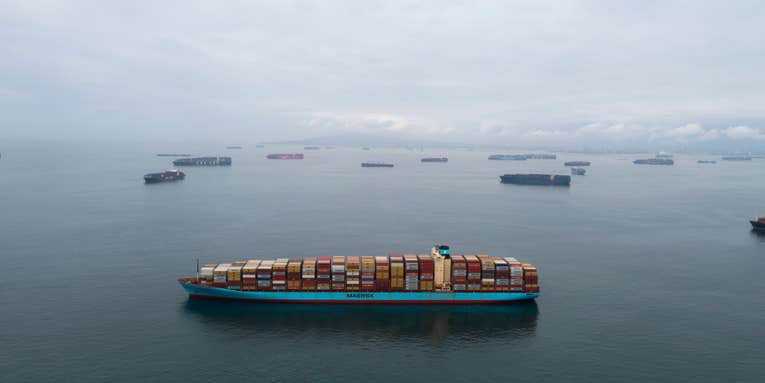 Why a record number of container ships are backed up off the coast of California