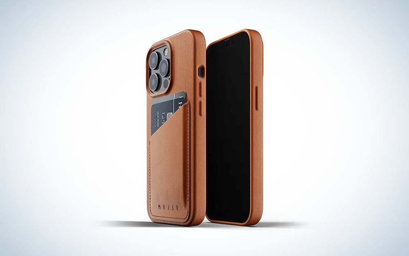 The Mujjo Full Leather Wallet Case is the best iPhone 13 case in leather.
