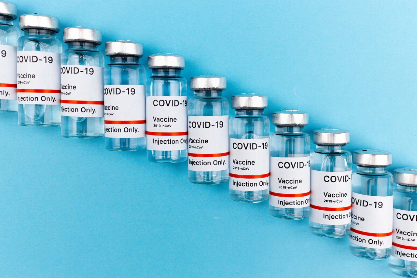 line of covid-19 vaccines