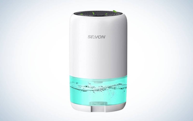 The SEAVON Dehumidifier 35oz is Best dehumidifier for bathrooms