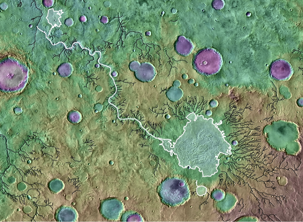 Catastrophic floods helped shape the unique landscape on Mars thumbnail