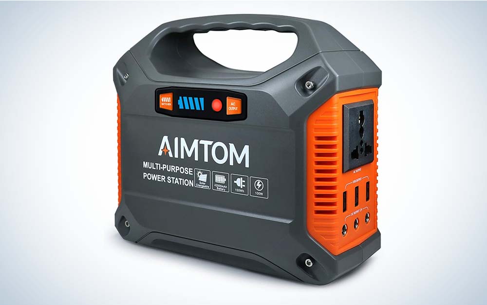 AIMTOM 100W 155Wh Power Station is the best portable power station for camping.