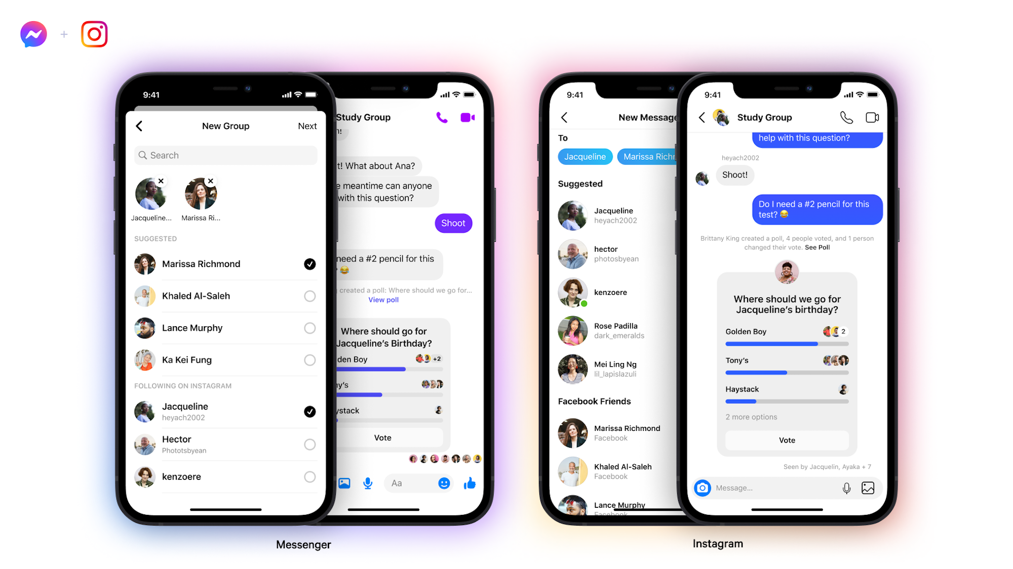 Facebook users can now mix Messenger and Instagram friends in group chats