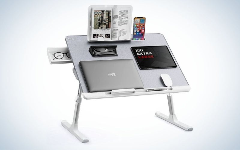 The SAIJI Laptop Tray Desk is the best laptop desk overall.
