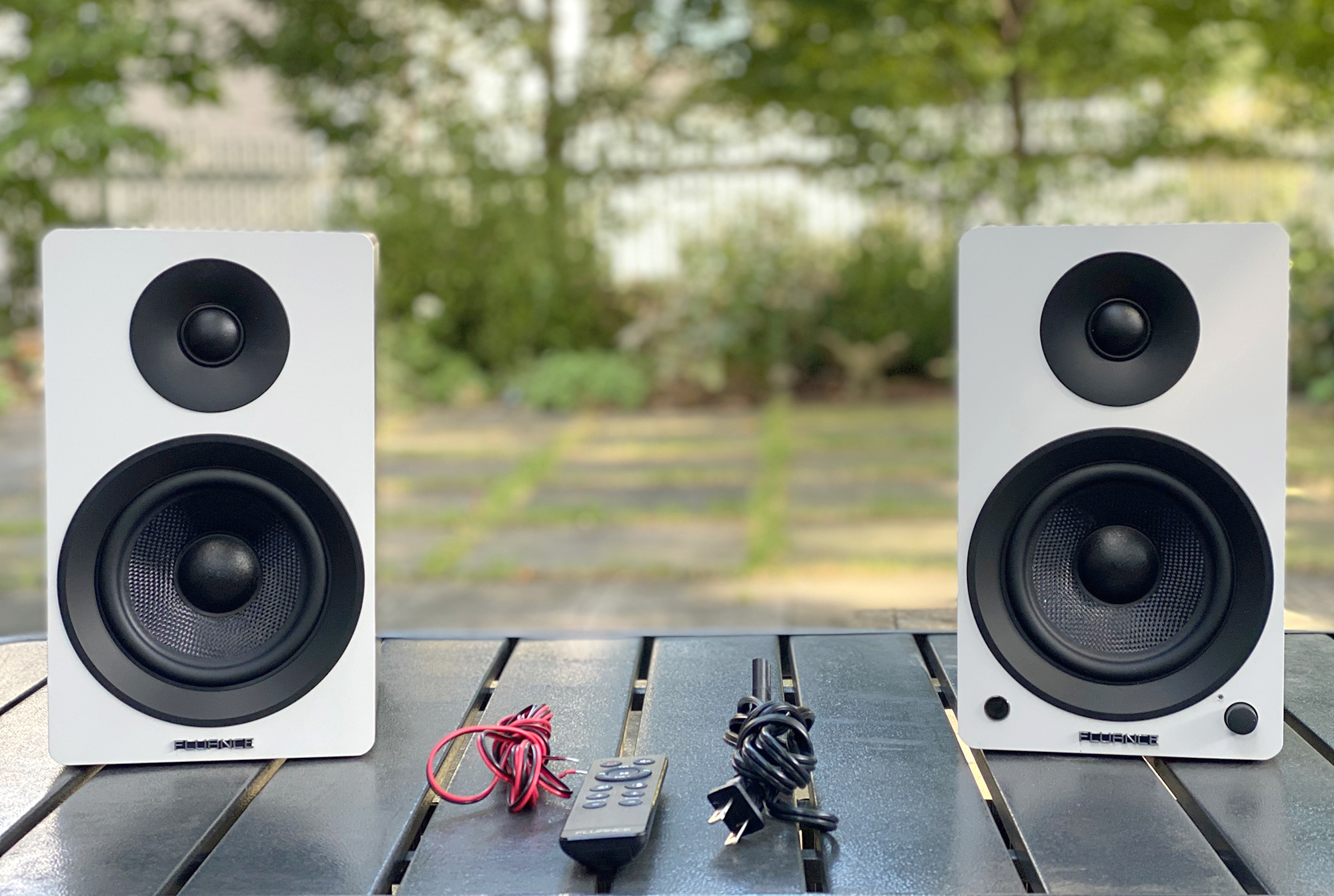 Fluance Ai41 speakers with accessories
