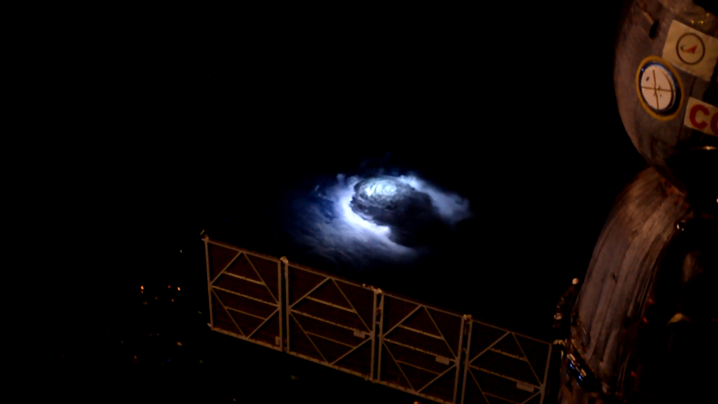 Thunderstorms literally glow from high above Earth's surface.
